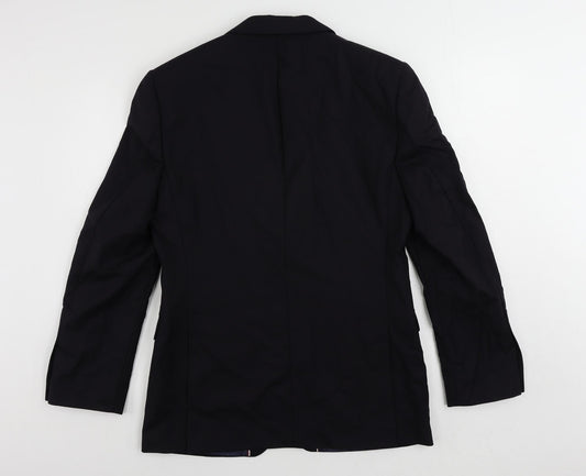 French Connection Mens Blue Polyester Jacket Suit Jacket Size 38 Regular