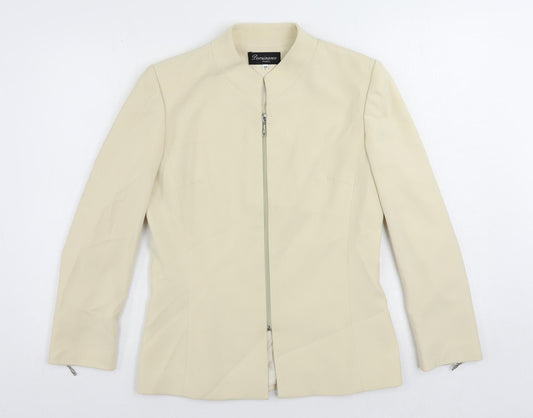 Dominance Paris Womens Beige Jacket Blazer Size 10 Zip
