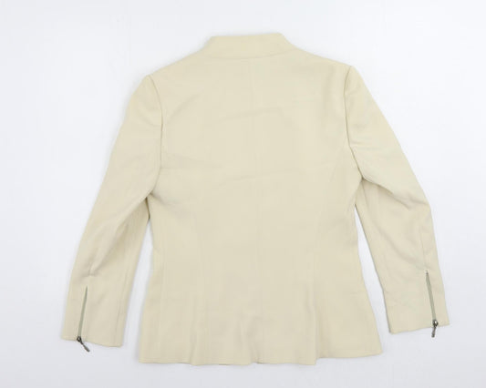 Dominance Paris Womens Beige Jacket Blazer Size 10 Zip