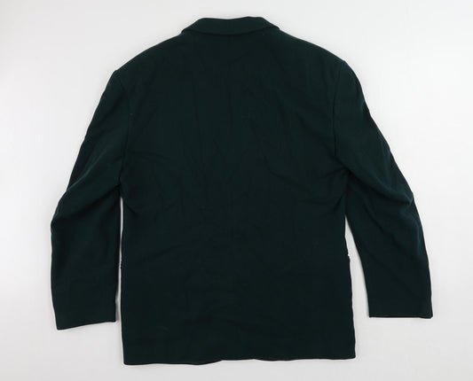 St. Bernard Mens Green Wool Jacket Blazer Size 42 Regular