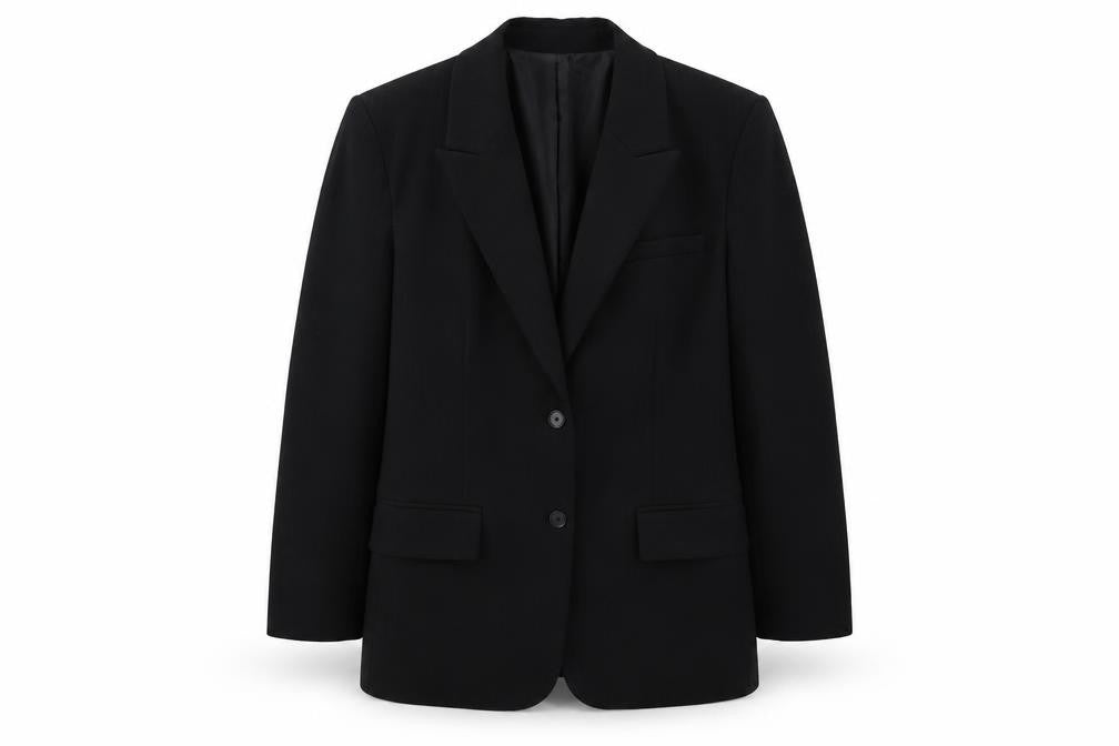 Zara Womens Black Striped Jacket Blazer Size M Button