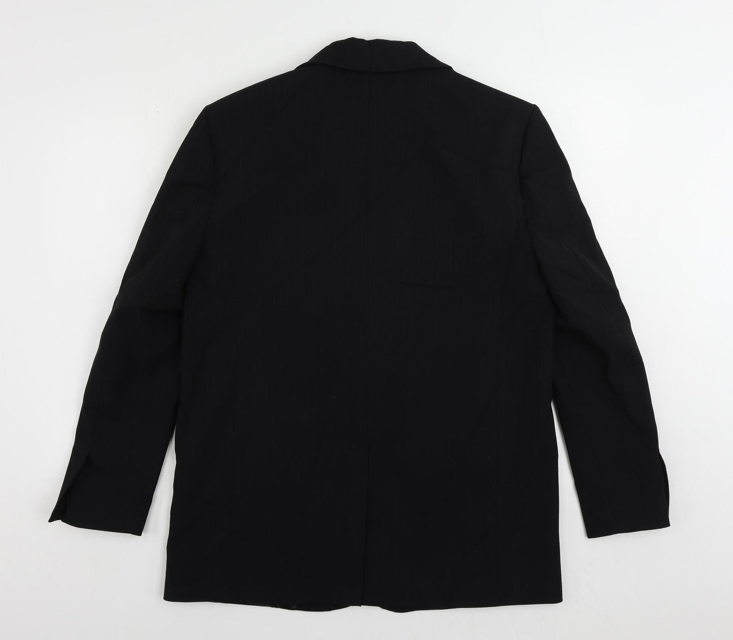 Zara Womens Black Striped Jacket Blazer Size M Button