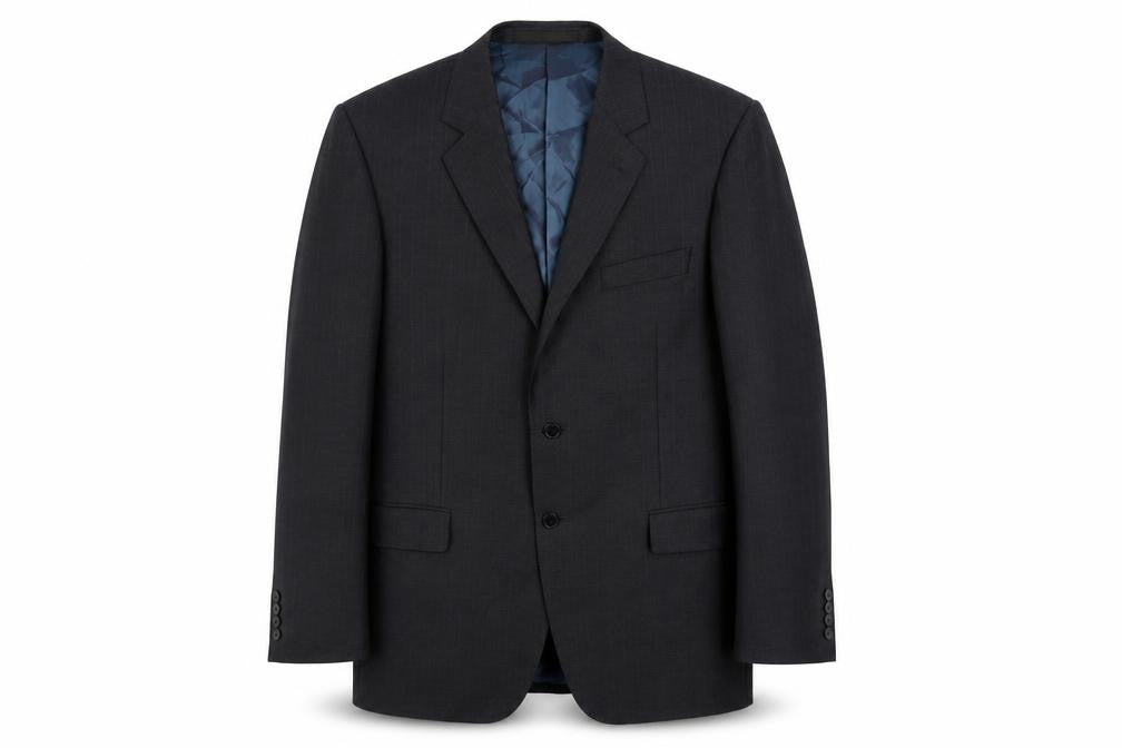 Marks and Spencer Mens Grey Striped Wool Jacket Suit Jacket Size 42 Regular