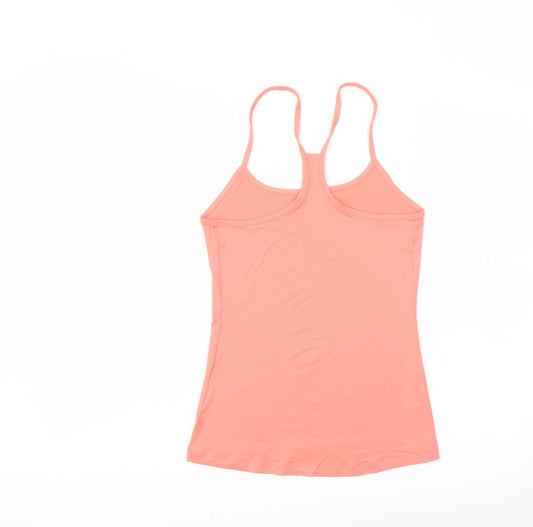 Good Moove Womens Orange Polyester Basic Tank Size 8 Round Neck Pullover