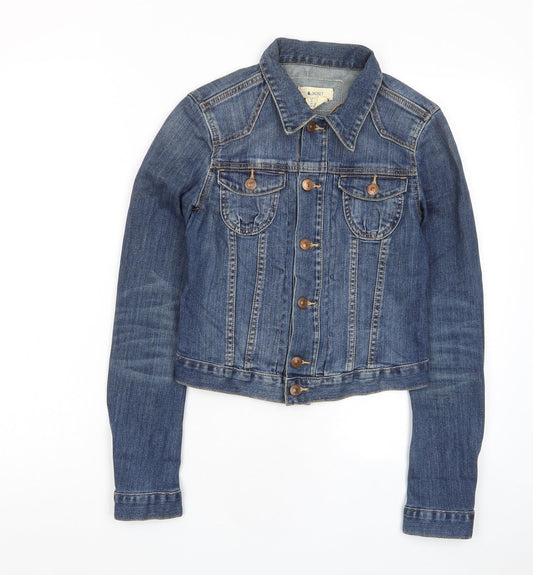 Jacket Womens Blue Jacket Size 4 Button