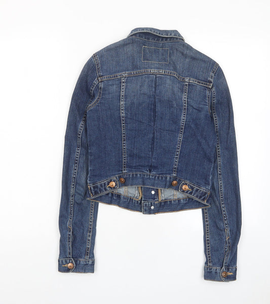 Jacket Womens Blue Jacket Size 4 Button
