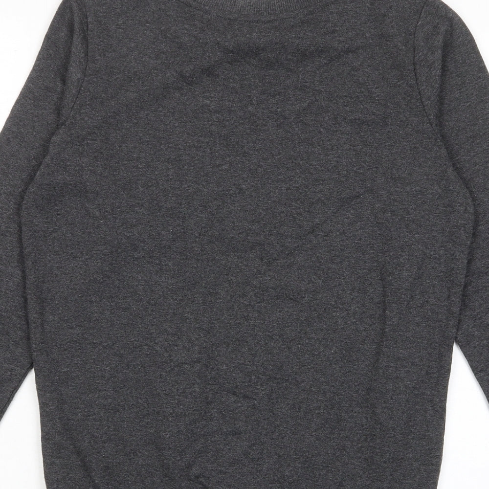 Disney Womens Grey Cotton Pullover Sweatshirt Size 8 Pullover - Mickey Mouse