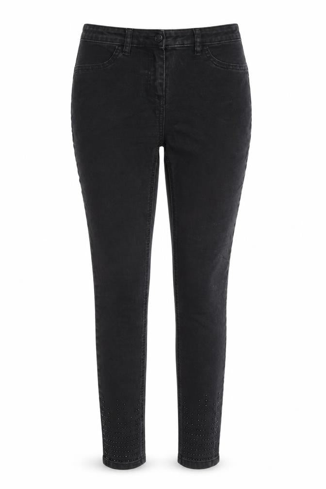 Amazing Woman Womens Black Cotton Trousers Size 10 L29 in Regular Zip