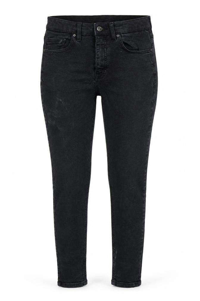 Topshop Womens Black Cotton Skinny Jeans Size 28 L32 in Regular Zip