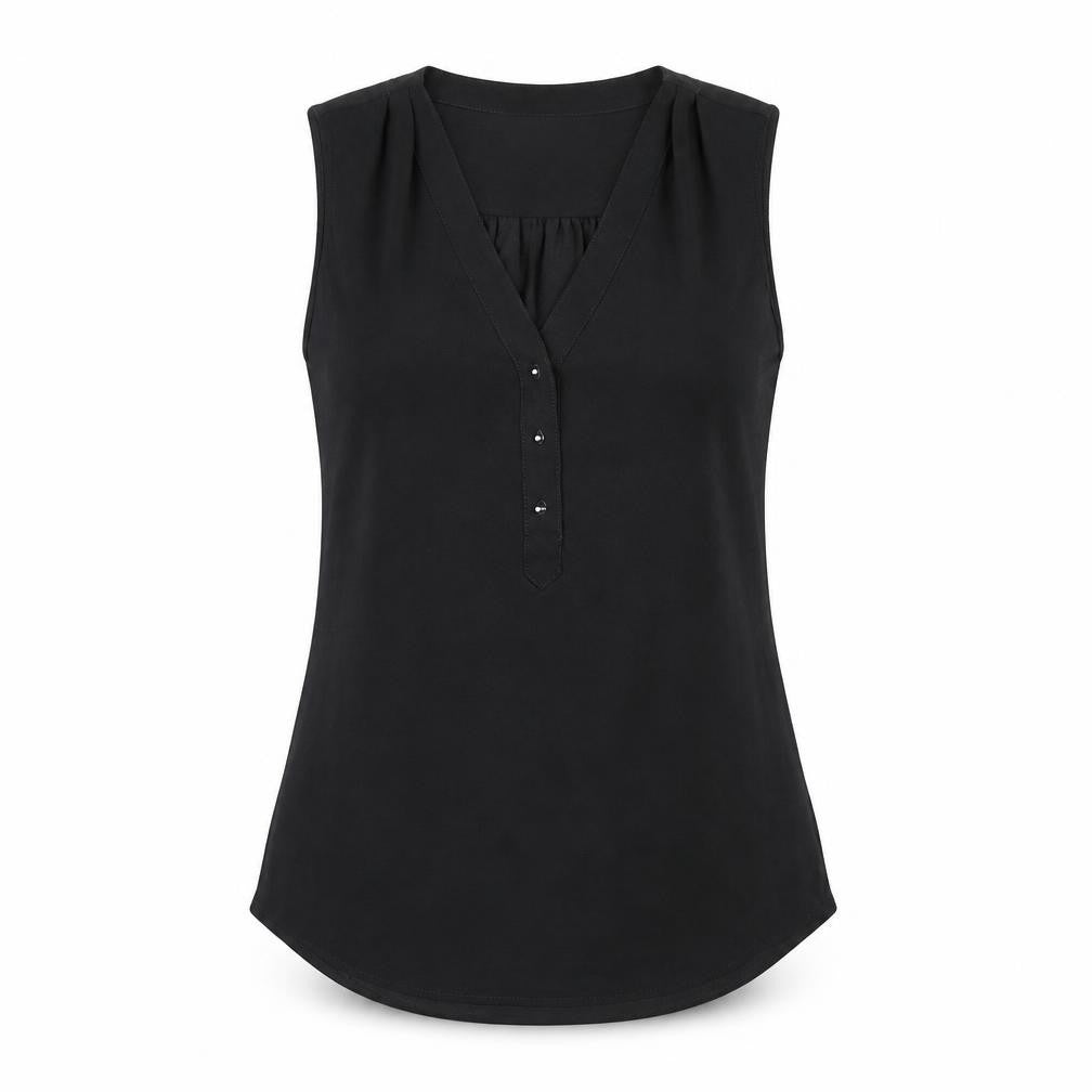 Express Womens Black Polyester Basic T-Shirt Size XS V-Neck