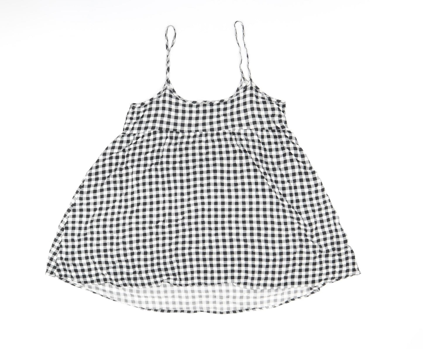 American Apparel Womens White Geometric Viscose Camisole T-Shirt Size XS Scoop Neck - Size XS/S