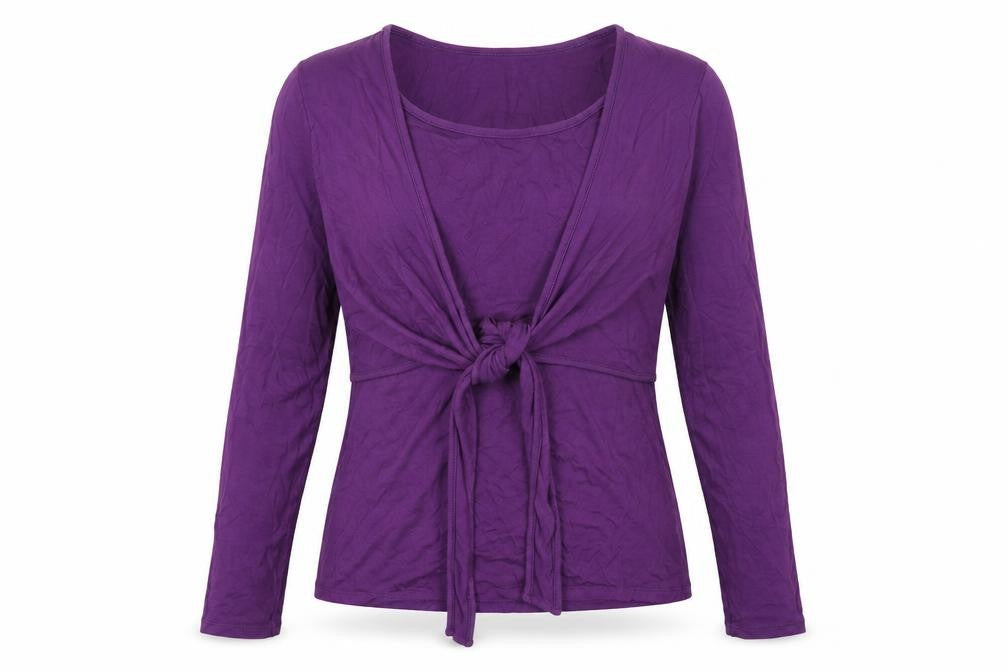 JoJo Maman Bébé Womens Purple Viscose Basic T-Shirt Size M Round Neck