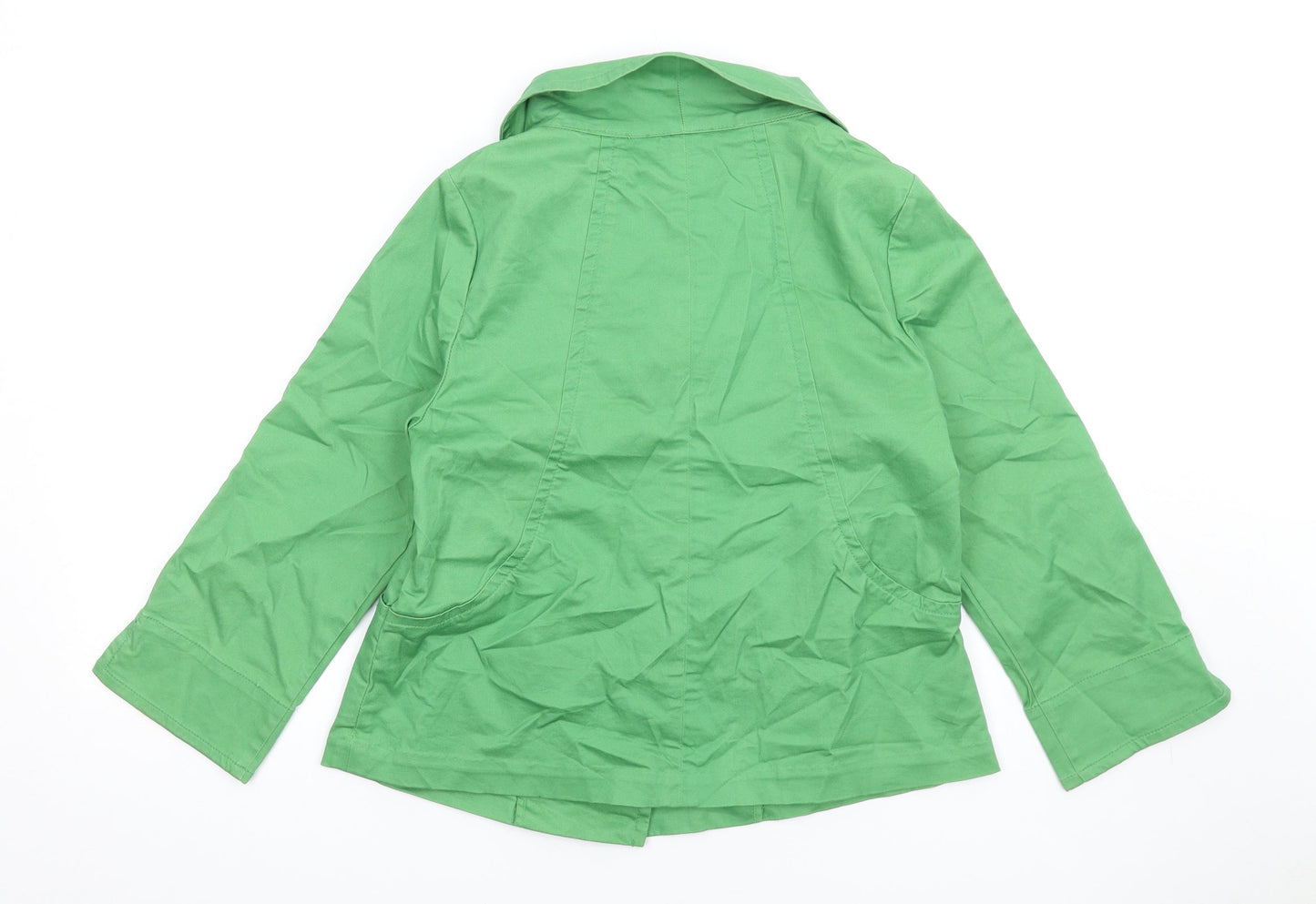 H&M Womens Green Jacket Size 12 Button