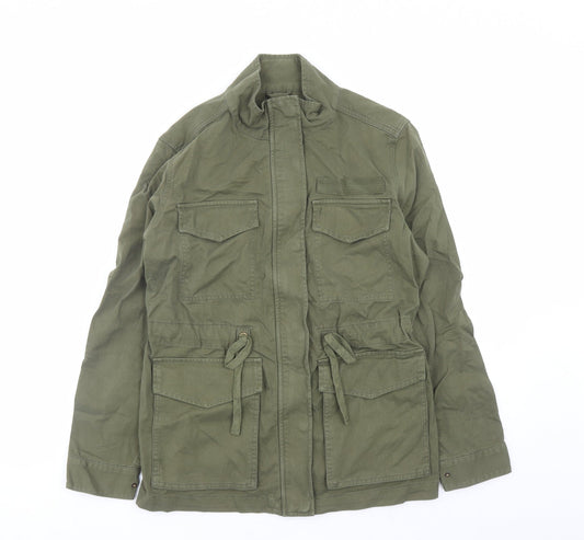 Marks and Spencer Womens Green Jacket Size 10 Zip