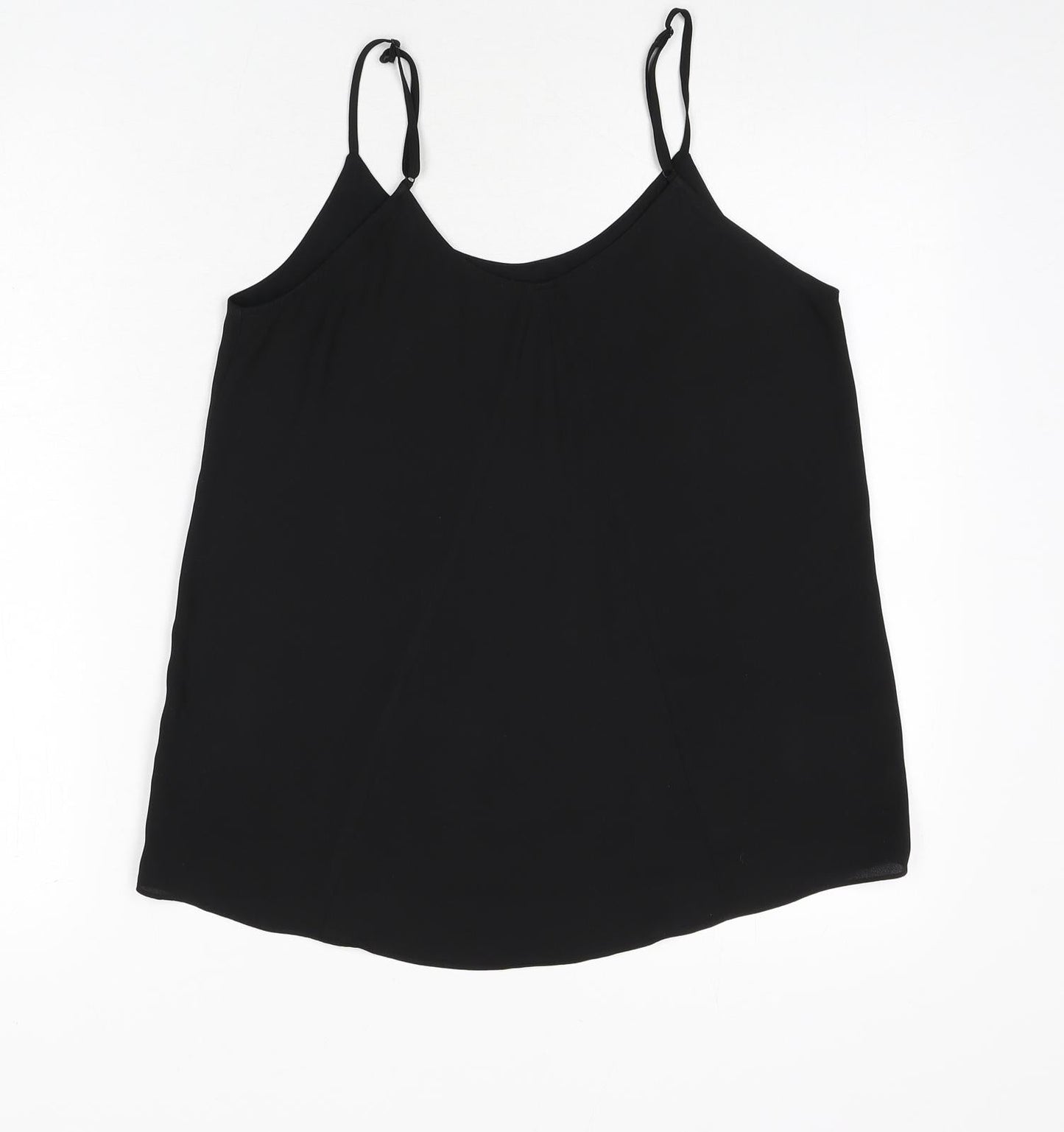 Oasis Womens Black Polyester Camisole Tank Size 8 Scoop Neck