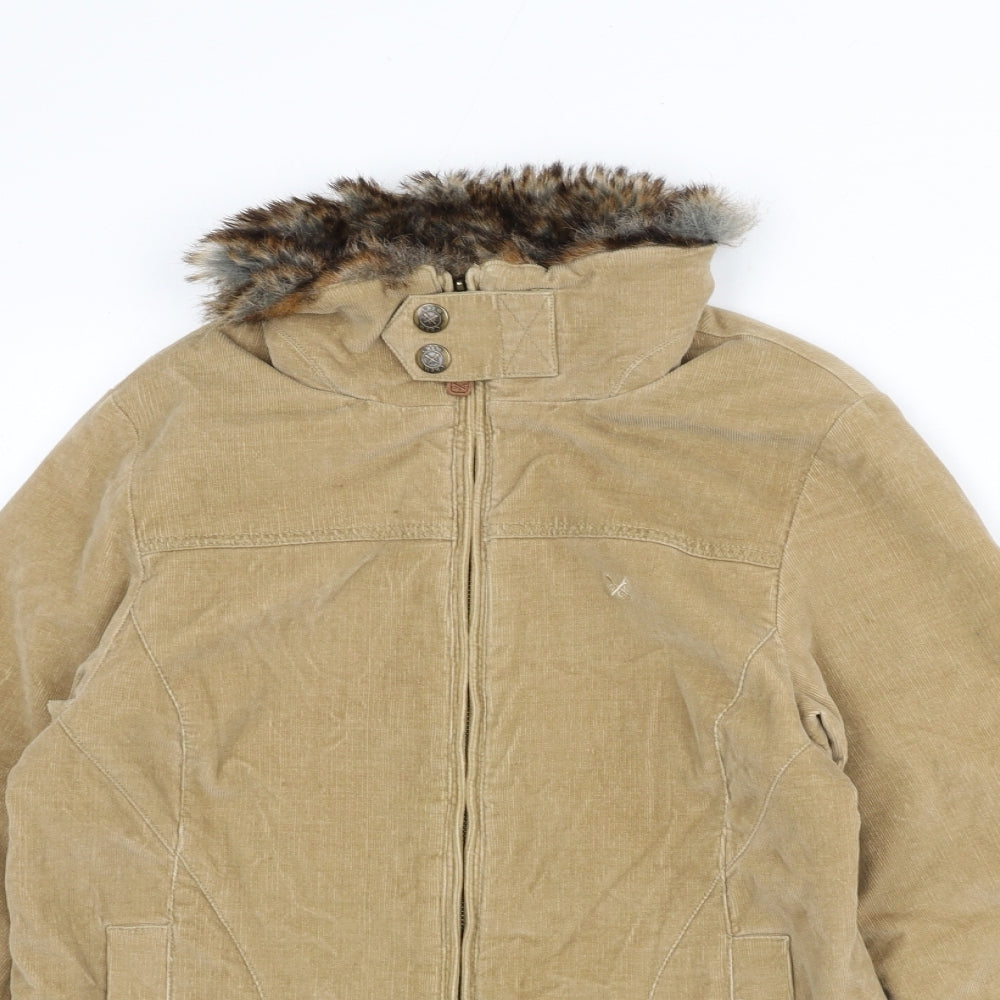 Crew Clothing Womens Beige Jacket Size 8 Zip