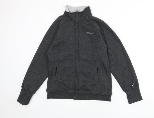 LA Gear Womens Grey Polyester Full Zip Sweatshirt Size 10 Zip