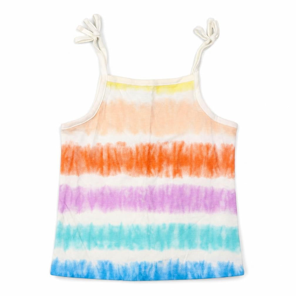 Marks and Spencer Girls Multicoloured Geometric Cotton Basic Tank Size 3-4 Years Square Neck Pullover