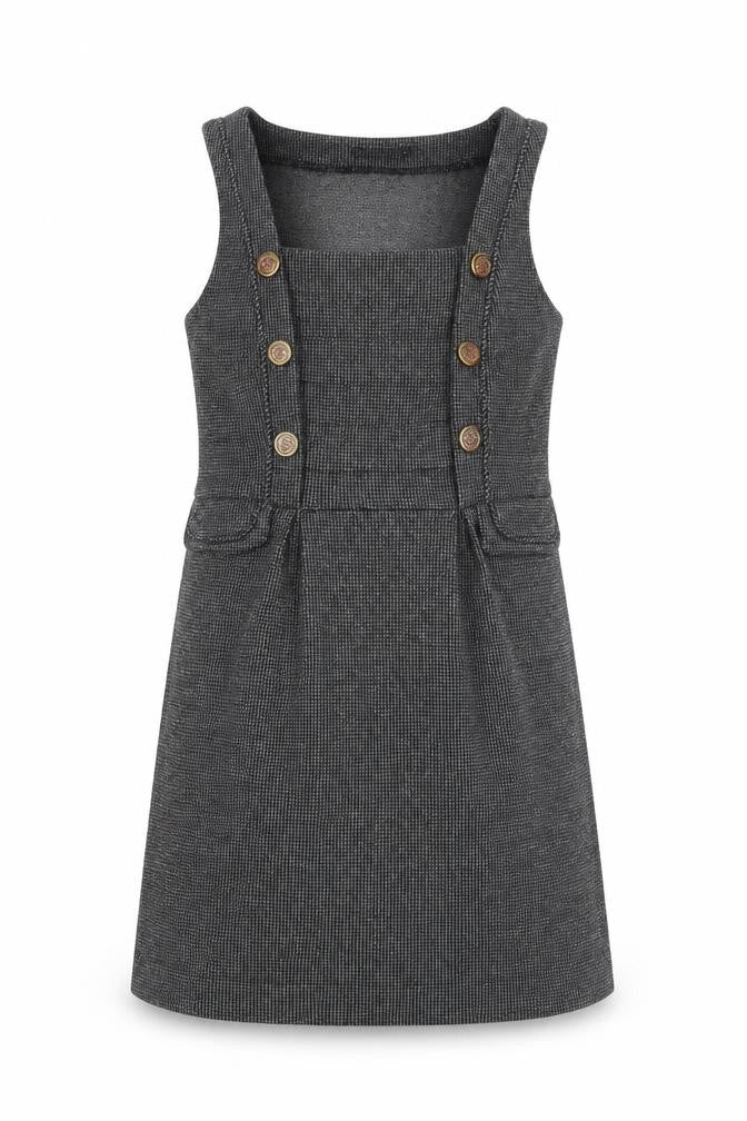 m butterfly Womens Grey Viscose Tank Dress Size L Round Neck Zip