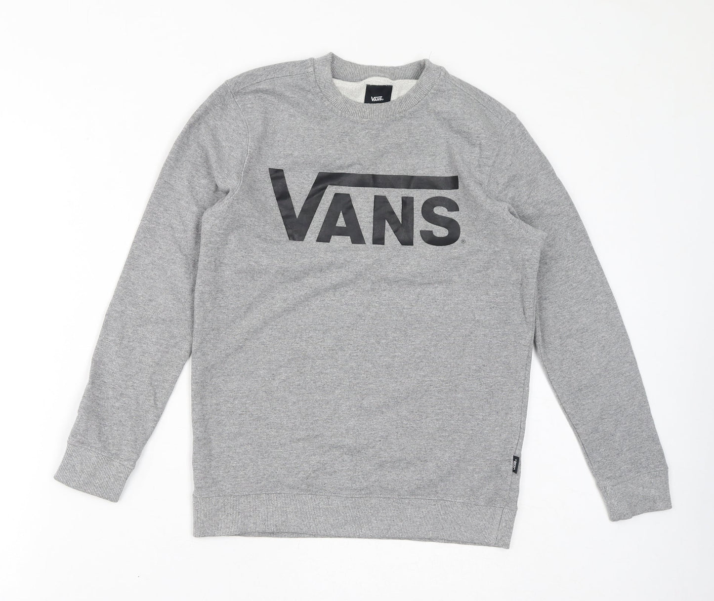 VANS Womens Grey Cotton Pullover Sweatshirt Size M Pullover - Logo