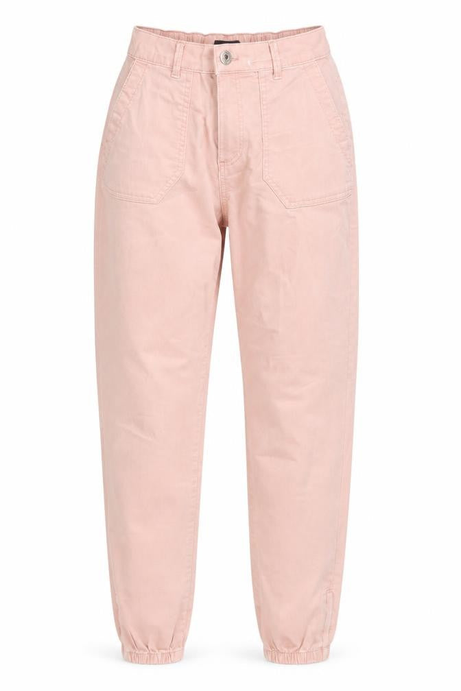Marks and Spencer Womens Pink Cotton Jogger Trousers Size 10 L29 in Regular Button