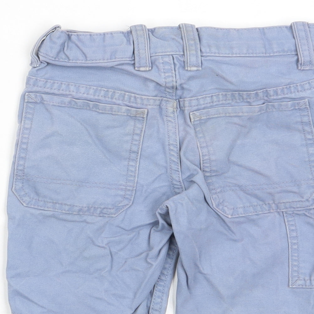 Gap Boys Blue Cotton Bermuda Shorts Size 4 Years Regular Hook & Eye - Pockets, Adjustable waist