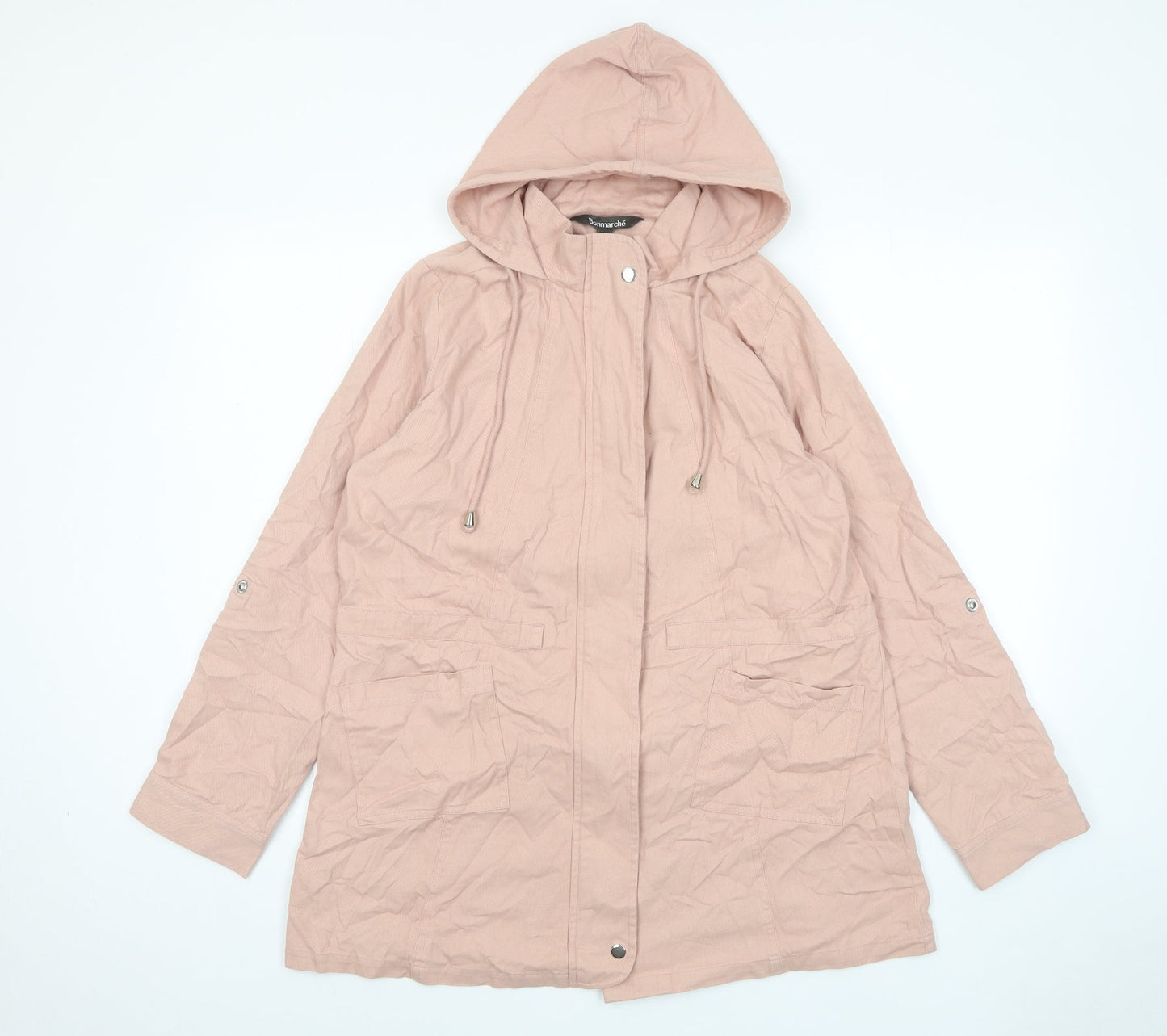 Bonmarché Womens Pink Jacket Size 14 Zip - Pockets