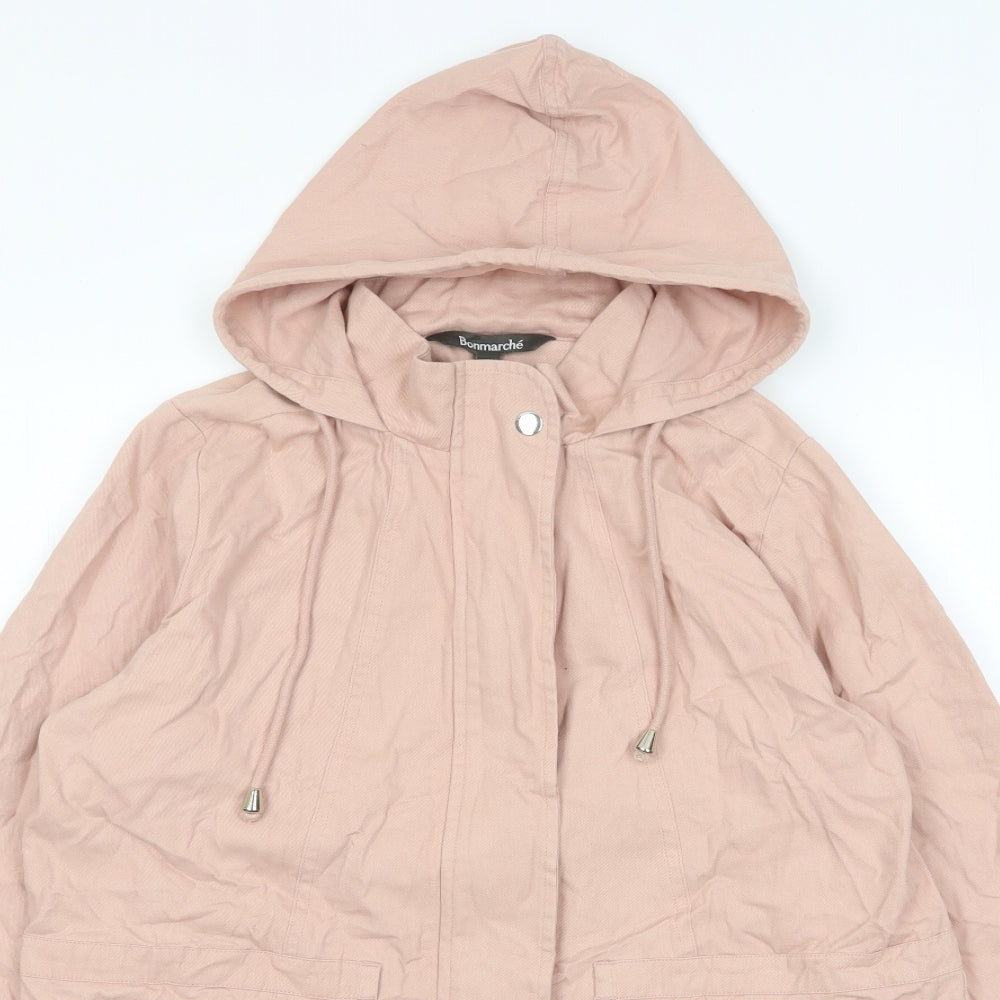 Bonmarché Womens Pink Jacket Size 14 Zip - Pockets