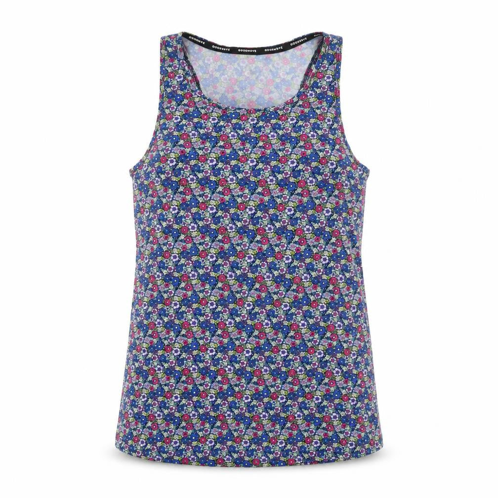 Goodmove Womens Multicoloured Floral Polyester Basic Tank Size 6 Scoop Neck Pullover