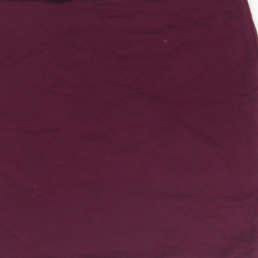 FOREVER 21 Womens Purple Cotton A-Line Skirt Size L