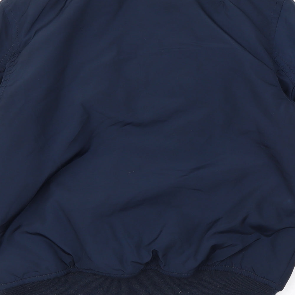 H&M Boys Blue Rain Coat Coat Size 6 Years Zip