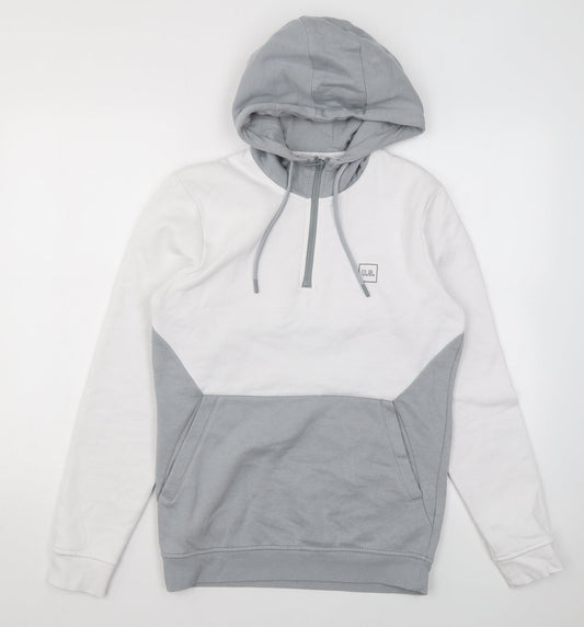 U.S Mens Grey Cotton Pullover Hoodie Size XS