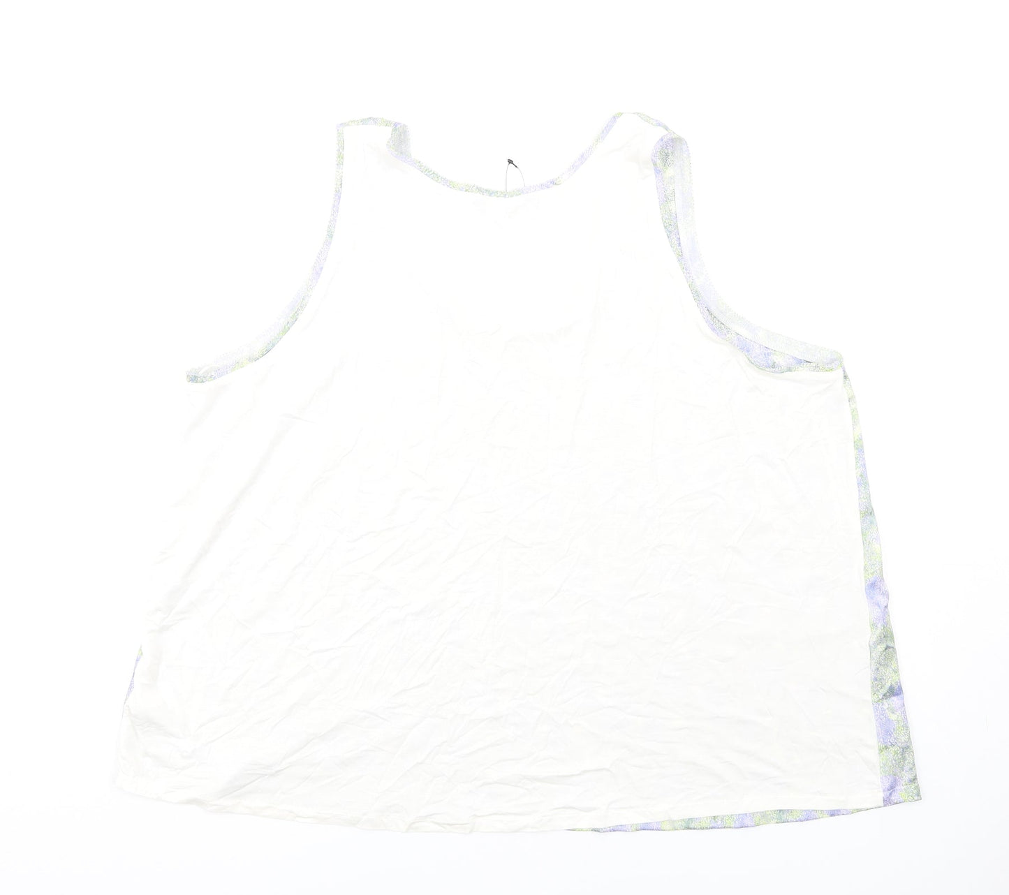 Marks and Spencer Womens Multicoloured Geometric Polyester Basic Tank Size 22 Scoop Neck