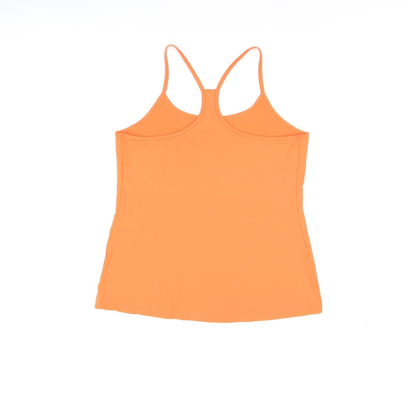Goodmove Womens Orange Polyester Basic T-Shirt Size 16 Scoop Neck Pullover