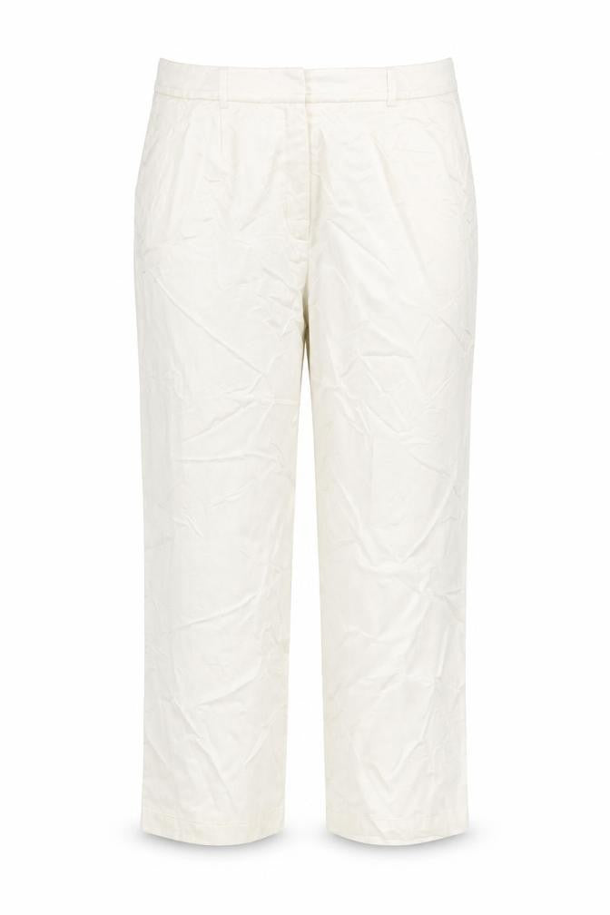 Marks and Spencer Womens White Viscose Dress Pants Trousers Size 24 L27 in Regular Zip - Pockets
