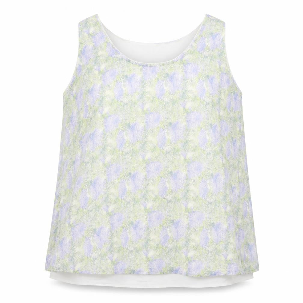 Marks and Spencer Womens Multicoloured Geometric Polyester Basic Tank Size 16 Round Neck