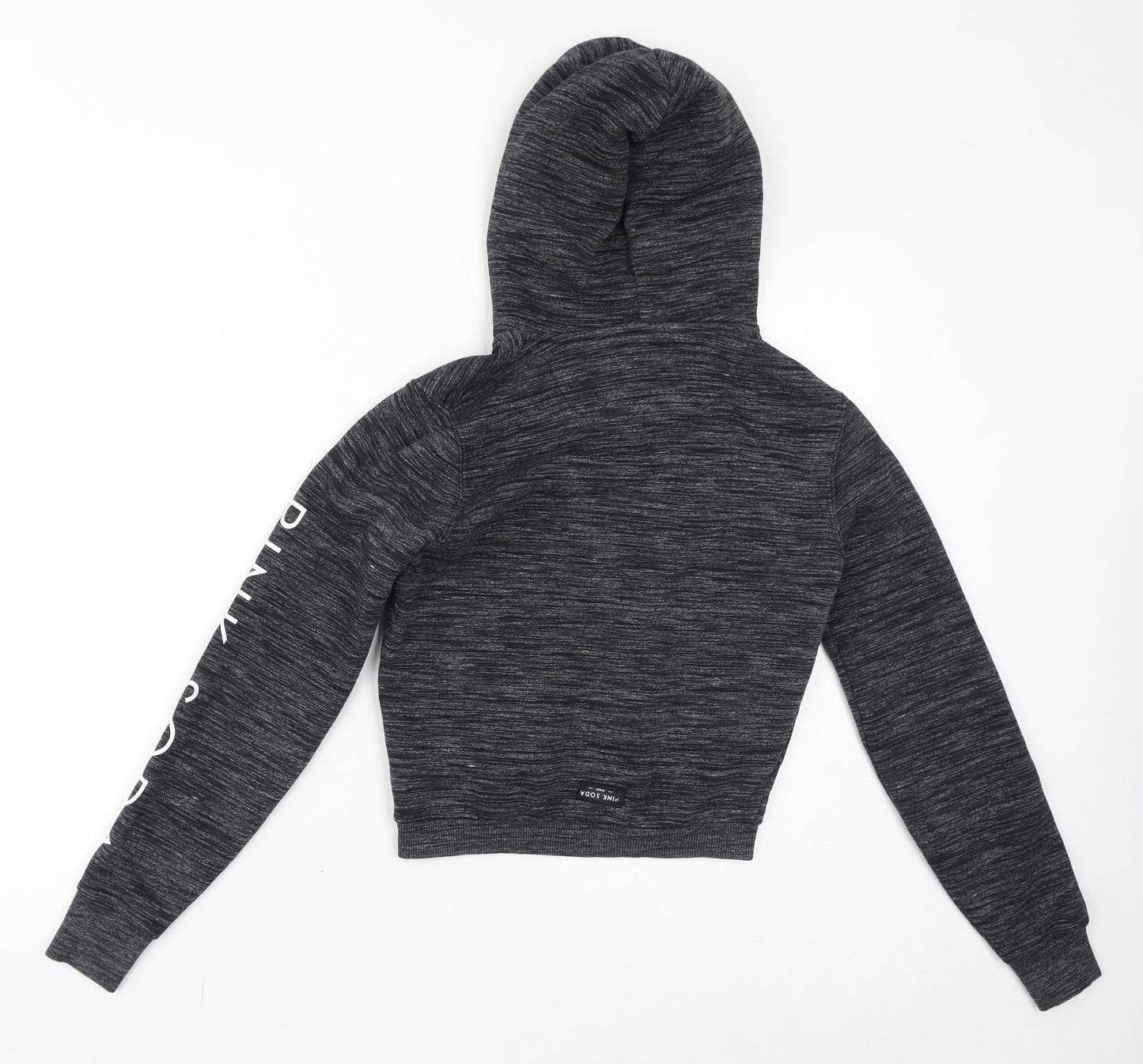 Pink Soda Womens Grey Cotton Pullover Hoodie Size 4 Pullover