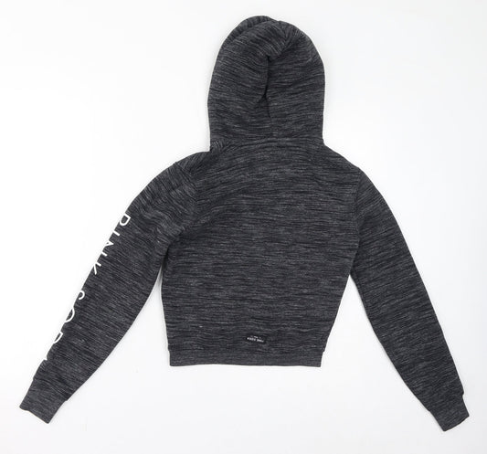 Pink Soda Womens Grey Cotton Pullover Hoodie Size 4 Pullover