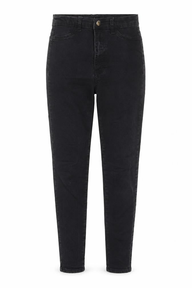 Boohoo Womens Black Cotton Skinny Jeans Size 10 L29 in Regular Zip - Pockets