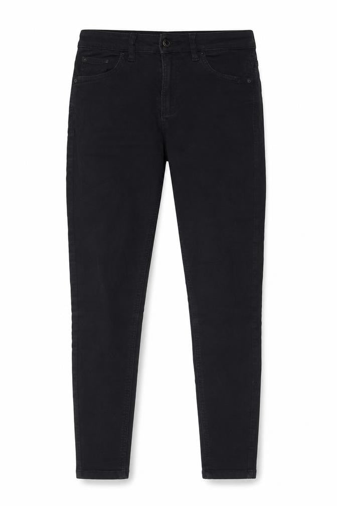 Marks and Spencer Womens Black Cotton Skinny Jeans Size 28 in L27 in Regular Zip - Pockets