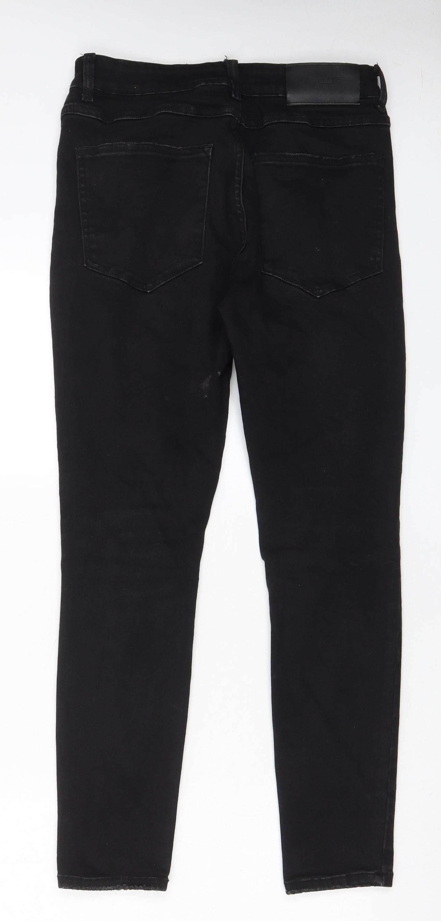 Asylum Womens Black Cotton Skinny Jeans Size 30 in L27 in Regular Zip - Pockets