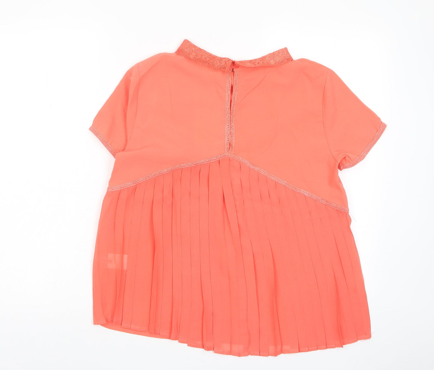 Grace & Mila Womens Pink Polyester Basic T-Shirt Size M Collared - Embroidered