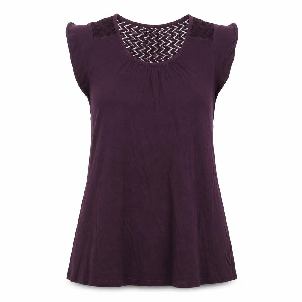 Womens UK Size S Gap Purple Cotton T-Shirt
