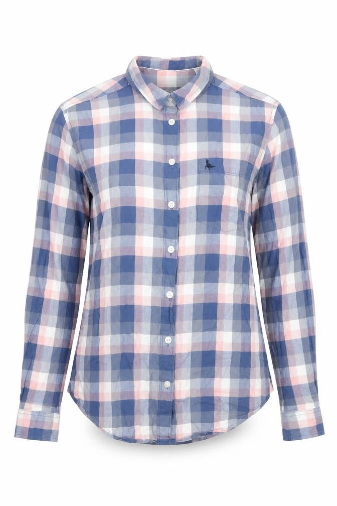 Womens UK Size 8 Jack Wills Blue Cotton Button-Up