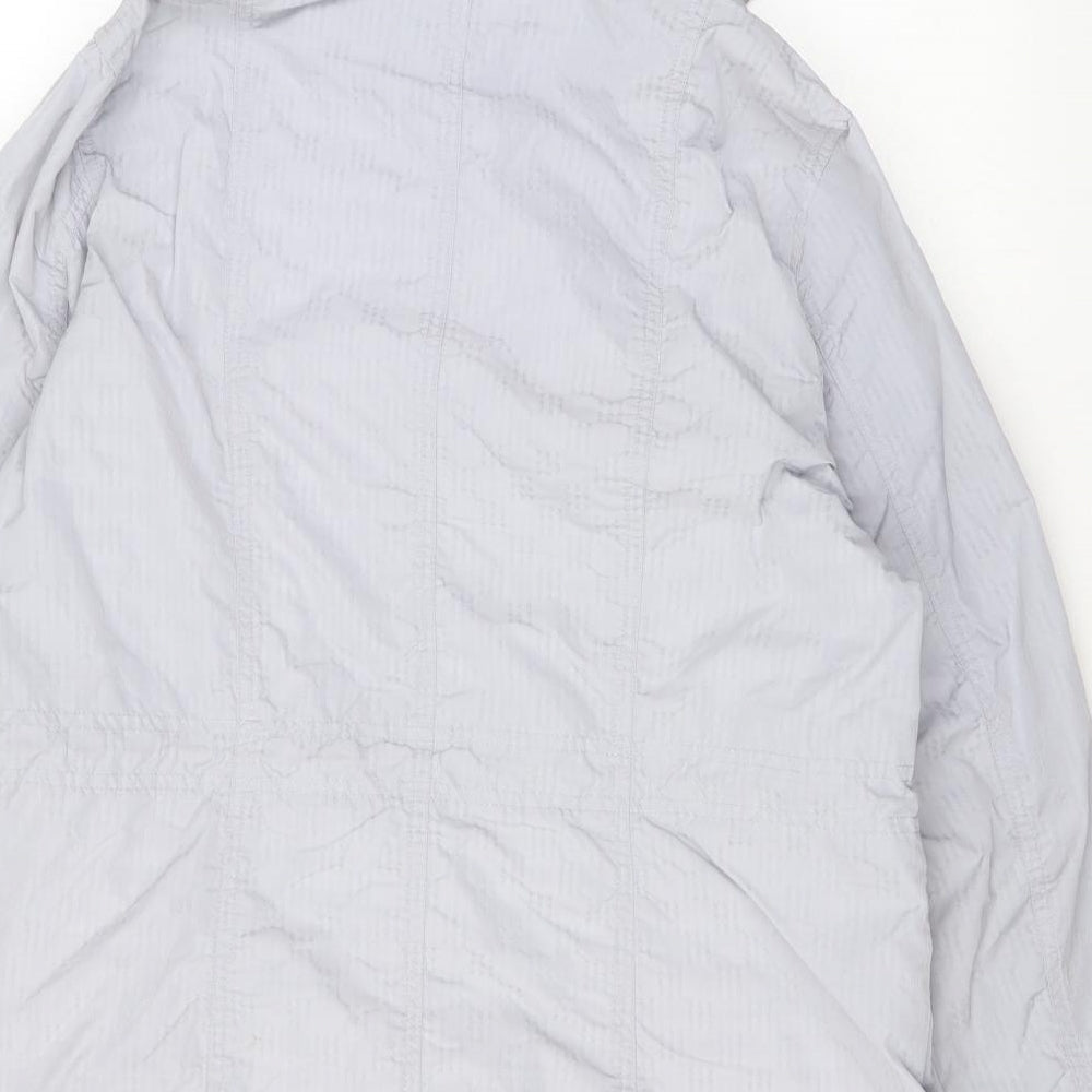 Per Una Womens Grey Rain Coat Coat Size 12 Zip