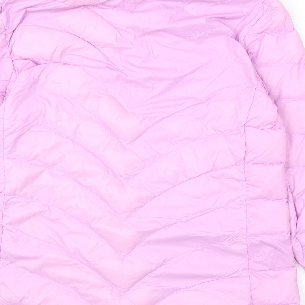 Marks and Spencer Womens Pink Puffer Jacket Coat Size 6 Zip