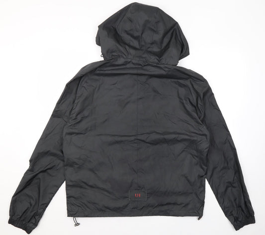 UI Mens Grey Rain Coat Jacket Size S Zip