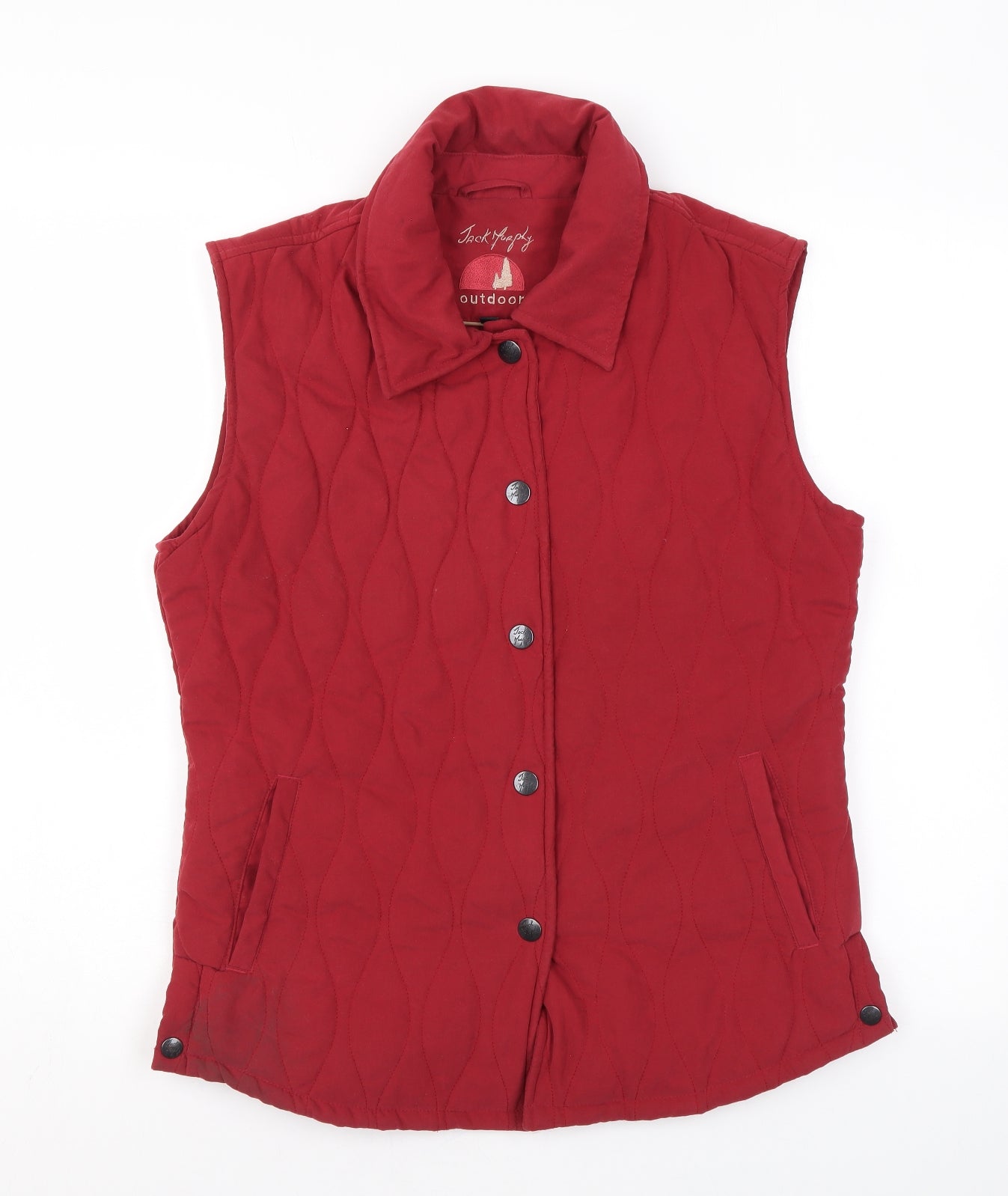 Jack Murphy Womens Red Gilet Coat Size 10 Zip