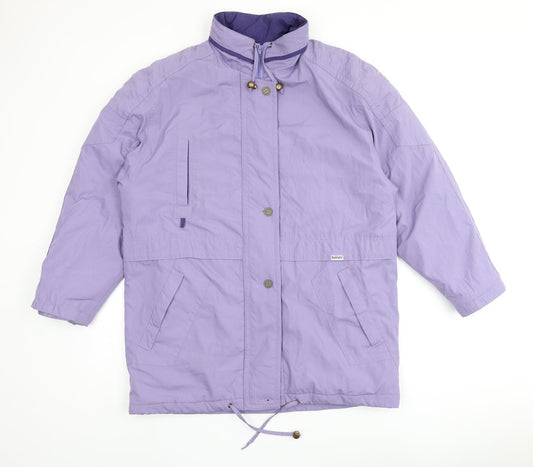 Sympatex Womens Purple Overcoat Coat Size 14 Zip