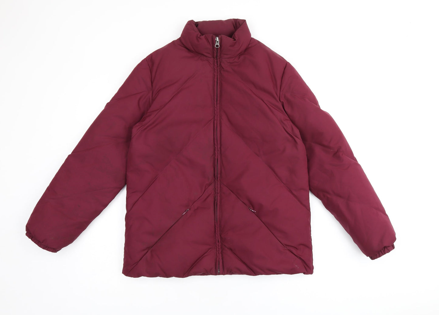 DANNIMAC Womens Red Puffer Jacket Coat Size S Zip